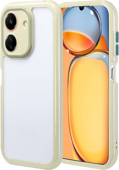 Kilifone Xiaomi Poco C65 Kılıf Kamera Korumalı Renkli Kenar Ve Çerçeve Tasarımlı Vitamin Kapak Yeşil