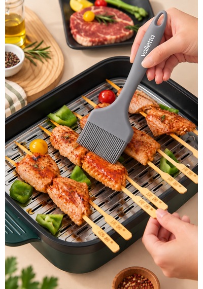 Premium Yanmaz Yapışmaz Isıya Dayanıklı Silikon Yumurta, Hamur Fırçası Vanilya