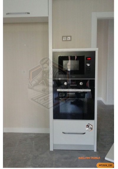 Tamamı Mdf Çok Amaçlı Tek Kapaklı Ankastre Ve Mini Fırın Dolabı