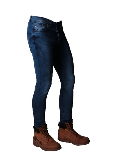 Erkek Likralı Denim - Kot Pantolon Koyu Mavi Jeans Koyu Mavi
