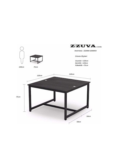 Zizuva Zizuva Tasarım Siyah 2 Kişilik Ofis Ev Oyuncu Öğrenci Çizim Kütü