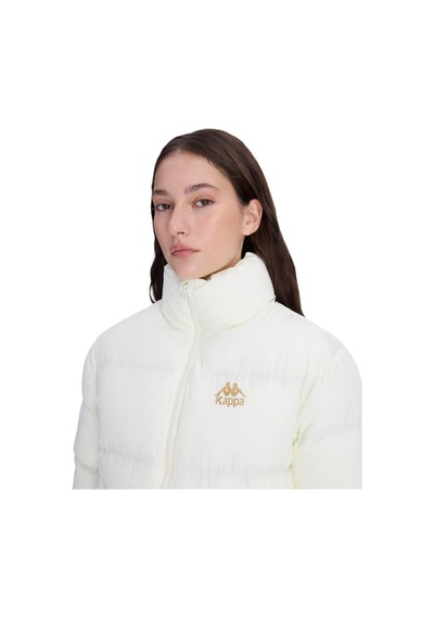 Kappa Authentic Arya Kadın Beyaz Regular Fit Şişme Mont Beyaz