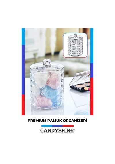 Diamond Premium Lüx Silindir Pamuk Organizeri Modern Düzenleyici