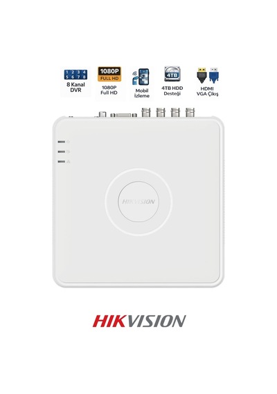 Ds-7108hghı-m1 8 Kanal Dvr 10 Ip Kamera Destekli Kayıt Cihazı