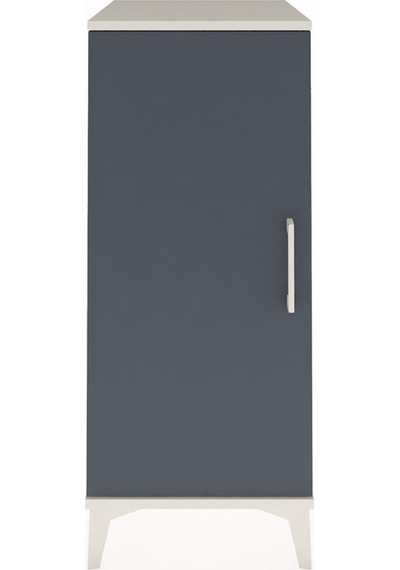 Hyperion Komodin Tek Raflı Tek Kapaklı 44x44x106 Aytaşı-antrasit Aytaşı