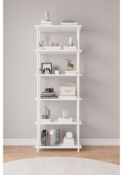 Çevir Kur 65 Cm Beyaz Kitaplık Bd 65 177 29 Cm Beyaz