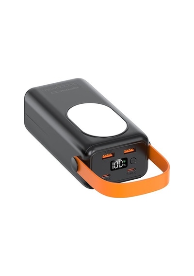Cepini Cp-03 30.000mah 22.5w Hızlı Şarj Destekli Powerbank - Dahili 4 Kablolu Ve Led Aydınlatmalı - Siyah