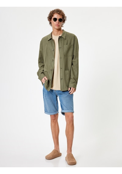 Koton Slim Fit Kot Şort Bermuda Cep Detaylı Pamuklu Orta İndigo 4sam40028ıd İndigo Koton Slim Fit Kot Şort Bermuda Cep Detaylı Pamuklu Orta İndigo 4sam40028ıd İndigo