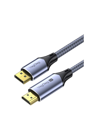 Veggieg Dp To Hdmı Kablo 8k 60hz 4k 240hz Hdr 3d 48gbps Örgülü Displayport To Hdmı Kablo 2 Metre