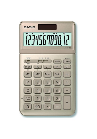 Casıo Jw-200sc-gd Masa Tipi 12 Hane Hesap Makinesi 124-Pembe