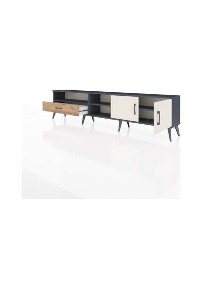 Arges Tv Ünitesi 3 Raflı Tek Çekmeceli 2 Kapaklı 220x30x51 Antrasit-aytaşı/çam Aytası/atlas Çam - Antrasıt Arges Tv Ünitesi 3 Raflı Tek Çekmeceli 2 Kapaklı 220x30x51 Antrasit-aytaşı/çam Aytası/atlas Çam - Antrasıt