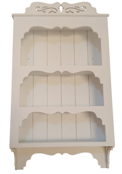 Ahşap Boyanabilir Mdf Dekoratif 3 Raflı Duvar Rafı