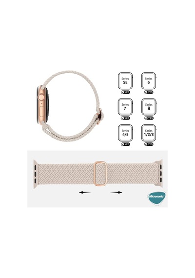 Apple Watch Ultra 2 İçin Kordon Knitted Fabric Loop Kırmızı Watch Ultra 2 İle Uyumlu Kordon - Kırmızı Diğer