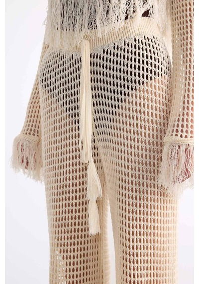 DeFacto Straight Fit Esnek Belli Kroşe Plaj Pantolonu F7460AX25HSER105