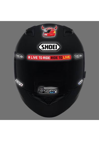 Motorsiklet Kask Sticker Seti Reflektif Parlama Özellikli