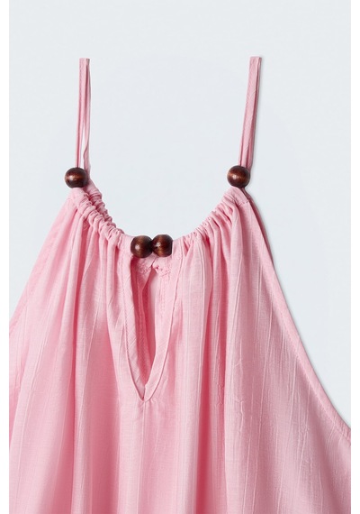 Sateen Aksesuar Detaylı Bluz - Pembe-137622
