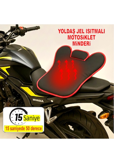 Yoldaş Jel Isıtmalı Motosiklet Koltuk Minderi 1 Yıl Garanti 15 Saniye Hızlı Isınma
