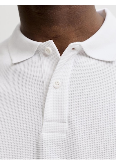 Jack & Jones Erkek Kisa Kollu Polo Tisört - Austin - 12268130 Beyaz