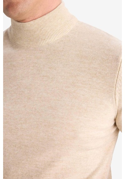 DeFacto Slim Fit Dar Kesim Yarım Balıkçı Yaka Basic Düz Triko Kazak R1127AZ24SPBG300