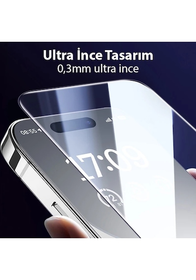 Baseus Schott İphone 15 Pro Max Full Koruma Eye-protection Tempered Cam Ekran Koruyucu- 5775