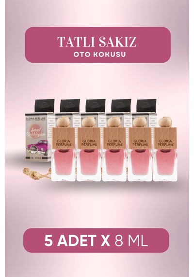 Tatlı Sakız Oto Kokusu 5x8 Ml
