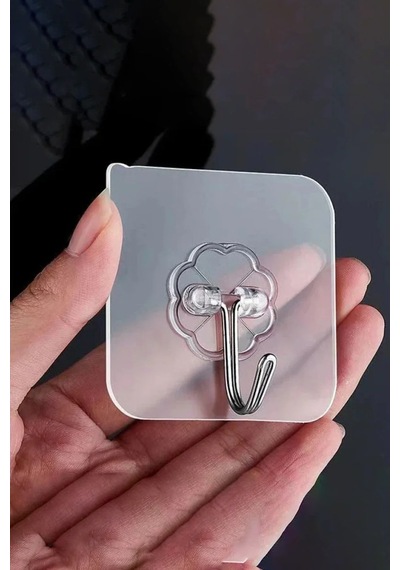 6x6cm Kendinden Yapışkanlı Şeffaf Güçlü Askı Kapı Duvar Askıları Ağır Yük Taşıma Askısı Plastik Beya Diğer