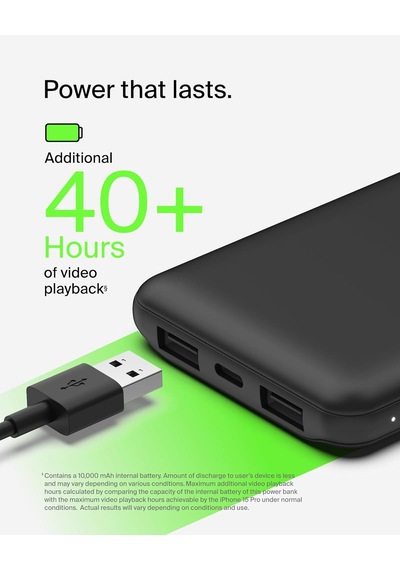 Belkin Usb-c Taşınabilir Powerbank, 10000 Mah, 1 Usb C Bağlantı N Diğer