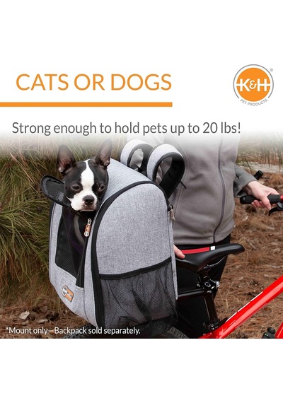 K&h Pet Products Evrensel Arka Bisiklet Montaj Seyahat Bisikleti Kedi Ve Köpek Bisiklet Sepeti Ve Sırt Çantası Siyah