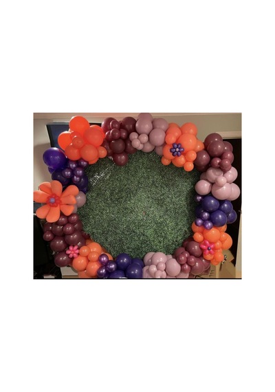 Mor Turuncu Toz Pembe Mürdüm Balon Zinciri 100 Adet Mix
