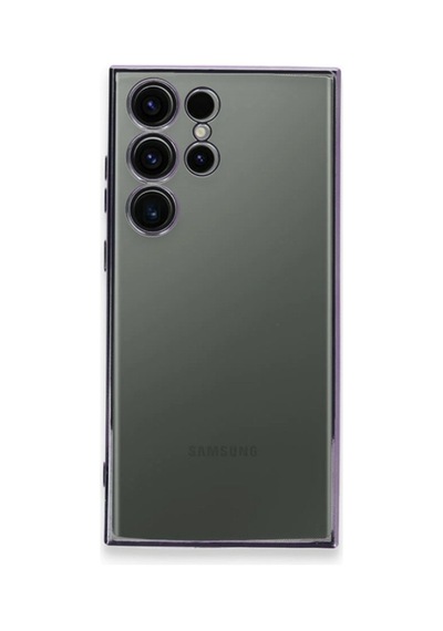 Galaxy S23 Ultra Kılıf Razer Lensli Silikon - Mor