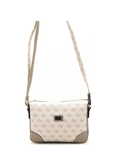 Silver Polo Sp784 Kadın Çapraz Çanta Monogram Bej-kum