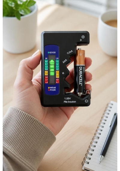 Lexroo Universal Pil Test Cihazı, Dijital Pil Ölçer Ve Pil Kontrol Cihazı