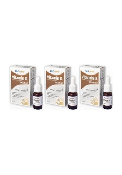 3 Adet Wellcare Vitamin D3 Intense 1000Iu 12Ml Damla 3 Adet Wellcare Vitamin D3 Intense 1000Iu 12Ml Damla