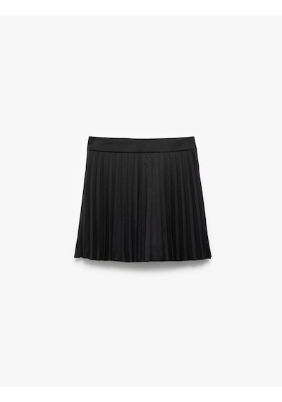 Koton Pileli Basic Mini Etek Siyah 5sal70043ıw Siyah