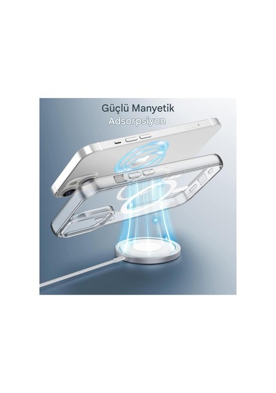 Apple iPhone Uyumlu 13 Şeffaf Magsafe Kılıf Mtl Safe