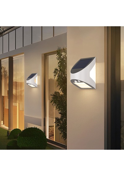 Braytron Solaris-w1 3w Sensörlü Solar Led Duvar Apliği - 6500k Beyaz Ip54 Solar-Beyaz
