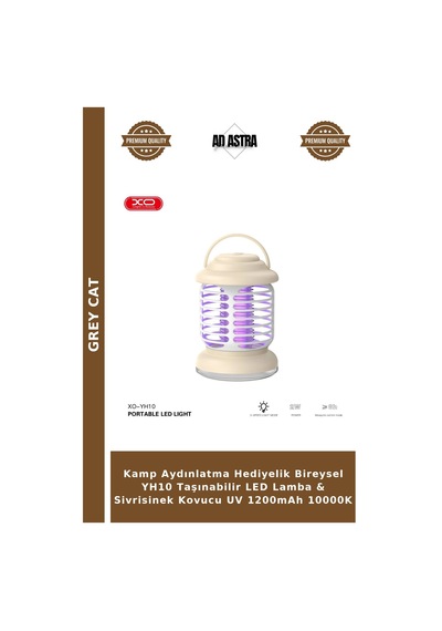 Kamp Aydınlatma Hediyelik Bireysel Yh10 Taşınabilir Led Lamba & Sivrisinek Kovucu Uv 1200mah 10000k