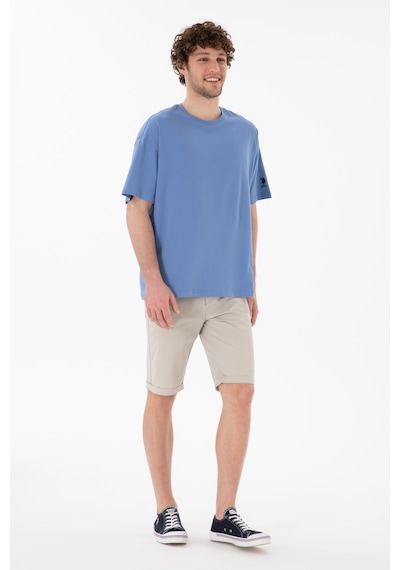 U.S. Polo Assn. Erkek Oversize Fit Bisiklet Yaka Koyu Mavi Tişört 50305859-VR032