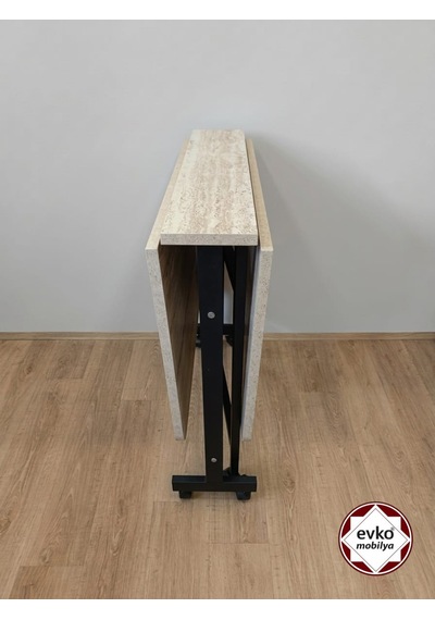 Evko Mobilya Katlanır Masa, Mutfak Masası, Tekerlekli Masa, Açılır Kapanır Masa, Yemek Masası, Portatif Masa Traverten Evko Mobilya Katlanır Masa, Mutfak Masası, Tekerlekli Masa, Açılır Kapanır Masa, Yemek Masası, Portatif Masa Traverten
