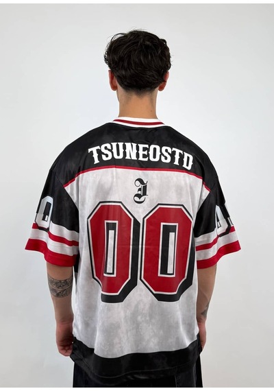 Zaee Tsuneo 00 Oversize Football Jearsy Forma Siyah / Beyaz