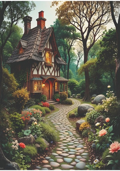 Nova Puzzle 1000 Parça Puzzle - Huzurlu Orman Evi - 41198