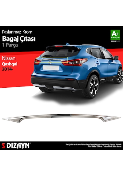 S-Dizayn Nissan Qashqai Krom Bagaj Çıtası 2014-2021