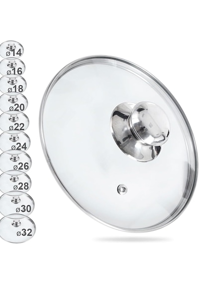 Thermoad Güveç Sahan Set Döküm Kendinden Saplı 2 Parça Gri 20cm-22cm Cam Kapak Seti Şeffaf
