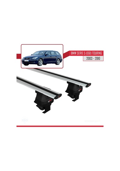 Bmw Serie 5 E61 Touring 2003-2010 Arası İle Uyumlu Ace-4 Ara Atkı Tavan Barı Gri