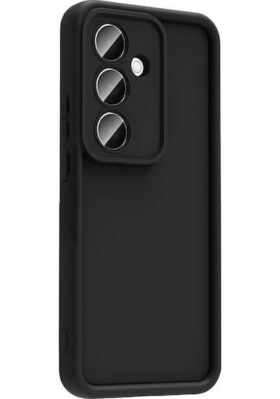 Samsung Galaxy A57 İle Uyumlu Kılıf Kamera Korumalı Yüksek Kenarlı Kapak Siyah