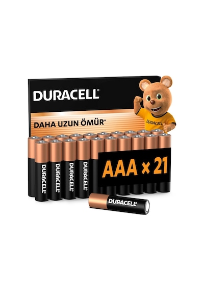Duracell Basıc Aaa İnce Alkalin Kalem Pil 21'li Paket 1,5v