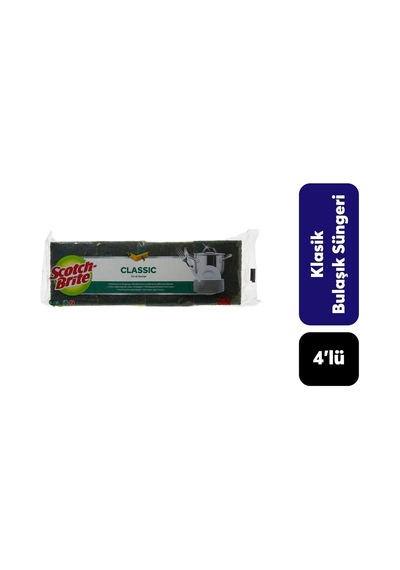 Scotch Brite Bulaşık Süngeri 4lü Tırnak Koruyuculu 12'li Paket