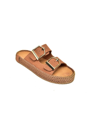 Fox Shoes U596030202 Taba Süet Kadın Terlik Taba