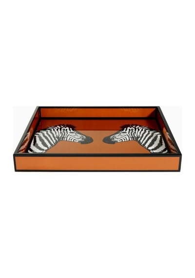 Jonathan Adler Zebra Lake Dekoratif Servis Ve Sunum Tepsisi, Kahverengi