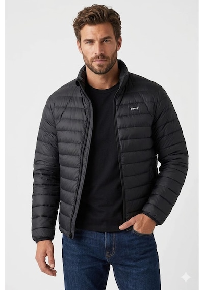 Levi's Regular Fit Kuş Türü Erkek Mont 600 Fp Koyu Siyah